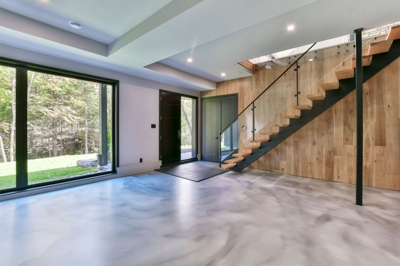 plancher epoxy metallique