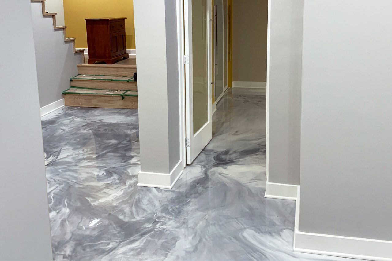 epoxy de plancher blanc